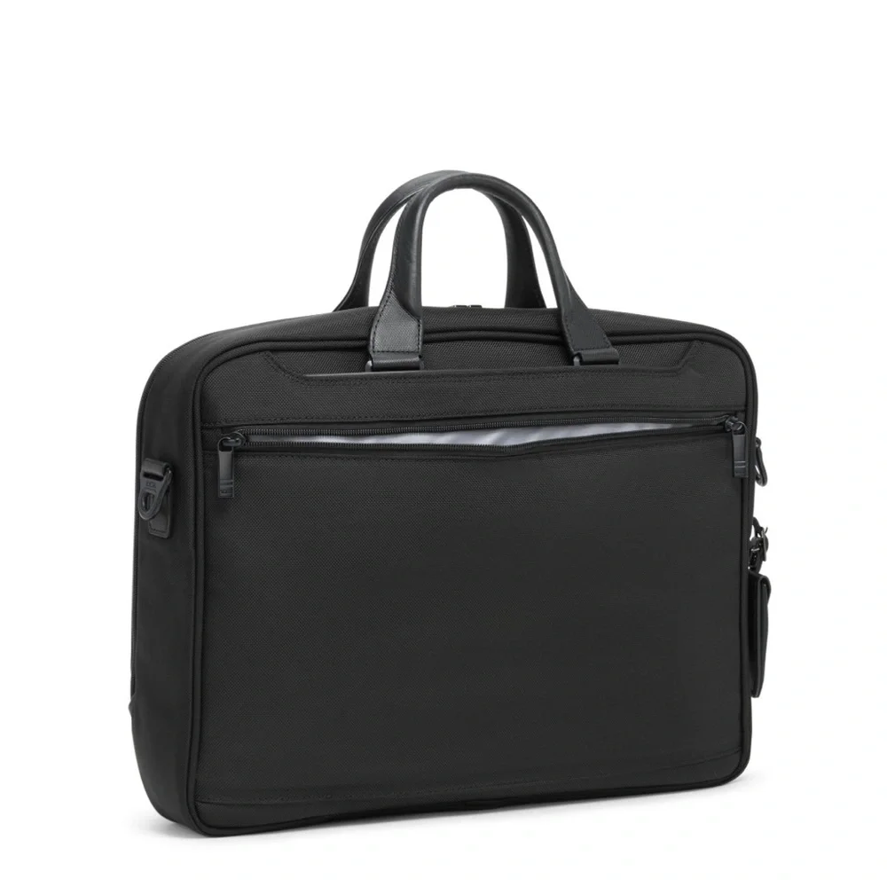 Tumi Black Compact Large Screen Laptop Brief Bag